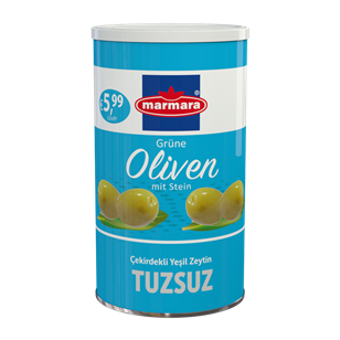 Çekirdekli Tuzsuz Yeşil Zeytin